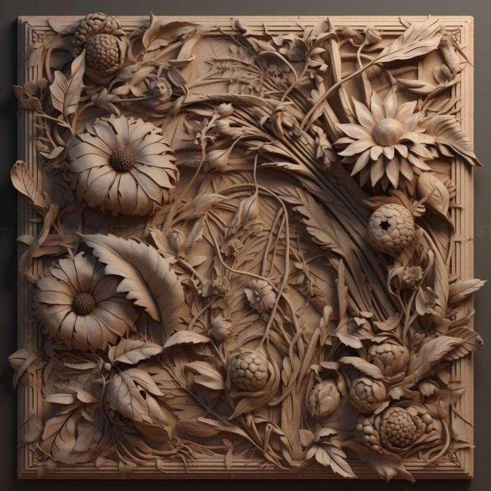 Patterns and decorations (stl paper 1, PATTERN_1489) 3D models for cnc